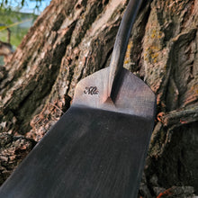  Hand Forged long spatula with copper pass thru pondering orb