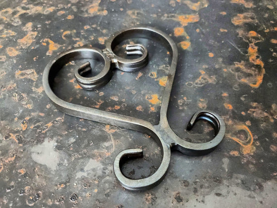 Hand forged Heart Trivet