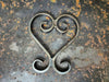 Hand forged Heart Trivet